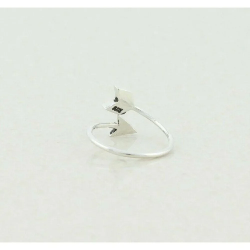 Sterling Silver Arrow Toe Midi Ring Size 2 1/2 Adjustable - Picture 5 of 7